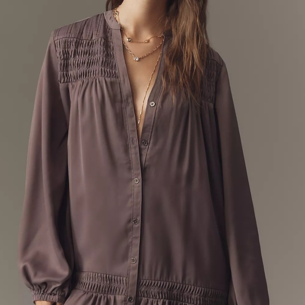 NWT Anthropologie Pilcro Long Sleeve Dress XLP - Picture 2 of 9